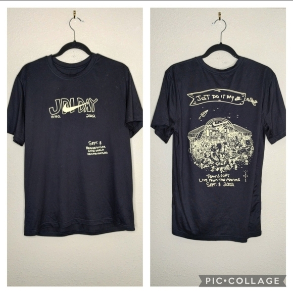 Nike JDI Day Just Do It Day 2022 Travis Scott Black Dri-Fit Tee - Picture 1 of 7